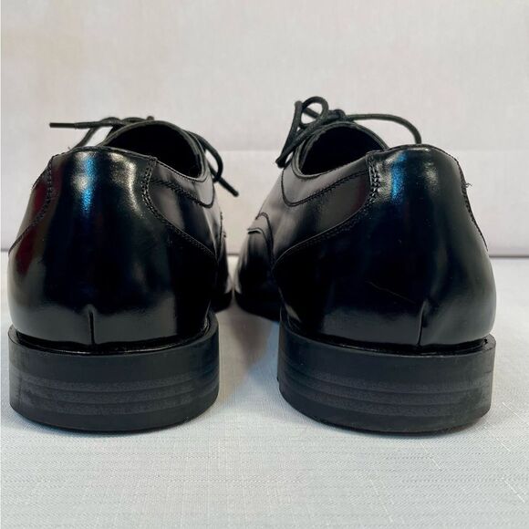 BLACK LEATHER TIE UP SHOES BY STACY ADAMS SIZE 9.5 EUC main image 5